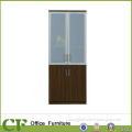 Modern glass door and wooden door office wall cabinets